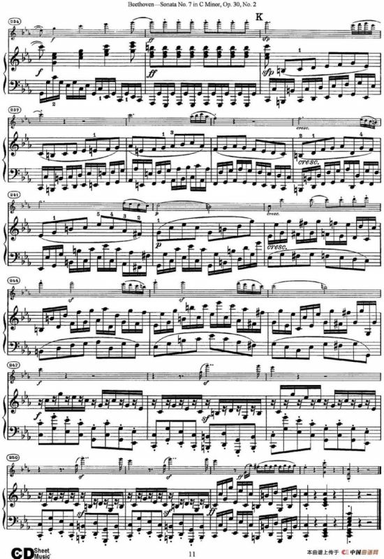 Violin Sonata No.7 in C Minor Op.30 No.2（小提琴+钢琴伴奏）