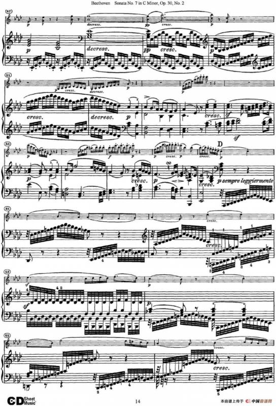 Violin Sonata No.7 in C Minor Op.30 No.2（小提琴+钢琴伴奏）