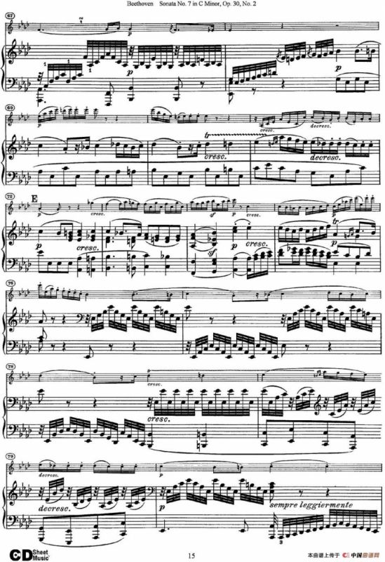 Violin Sonata No.7 in C Minor Op.30 No.2（小提琴+钢琴伴奏）