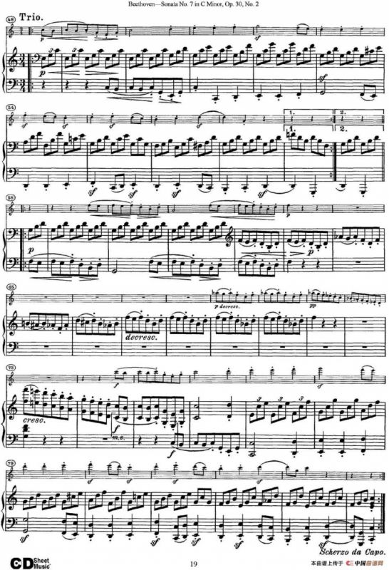 Violin Sonata No.7 in C Minor Op.30 No.2（小提琴+钢琴伴奏）