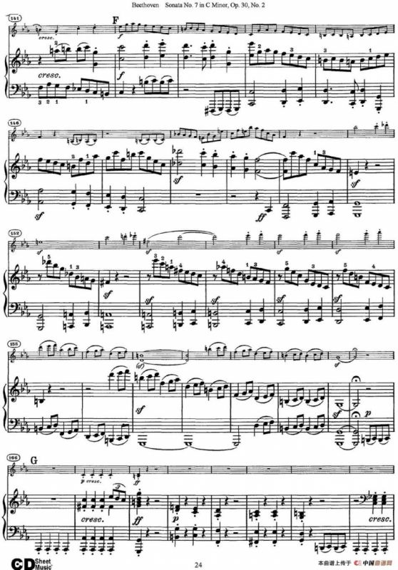 Violin Sonata No.7 in C Minor Op.30 No.2（小提琴+钢琴伴奏）