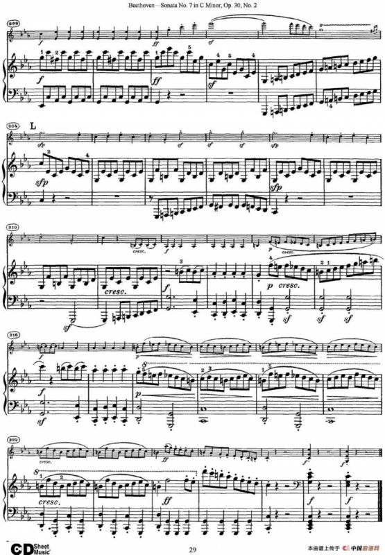 Violin Sonata No.7 in C Minor Op.30 No.2（小提琴+钢琴伴奏）