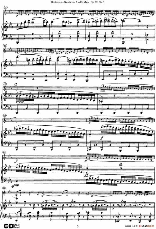 Violin Sonata No.3 in Eb Major Op.12 No.3（小提琴+钢琴伴奏）
