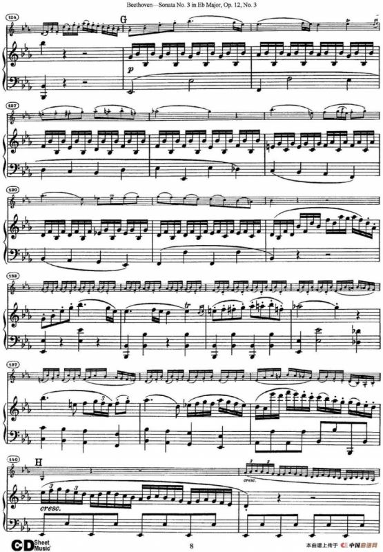 Violin Sonata No.3 in Eb Major Op.12 No.3（小提琴+钢琴伴奏）