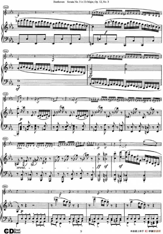 Violin Sonata No.3 in Eb Major Op.12 No.3（小提琴+钢琴伴奏）