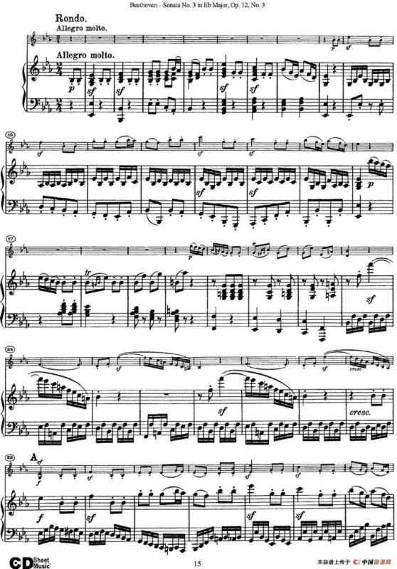 Violin Sonata No.3 in Eb Major Op.12 No.3（小提琴+钢琴伴奏）