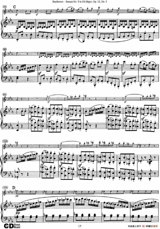 Violin Sonata No.3 in Eb Major Op.12 No.3（小提琴+钢琴伴奏）