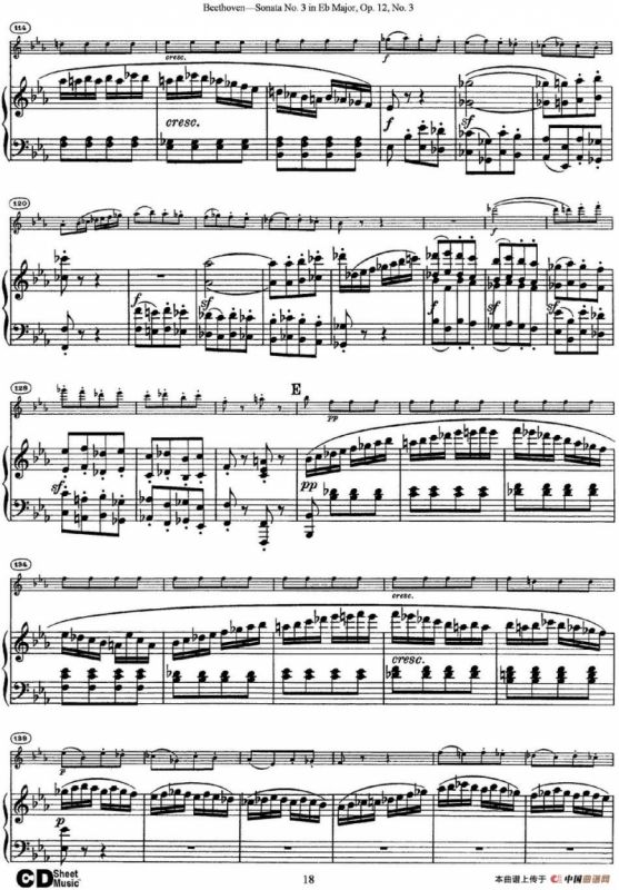 Violin Sonata No.3 in Eb Major Op.12 No.3（小提琴+钢琴伴奏）