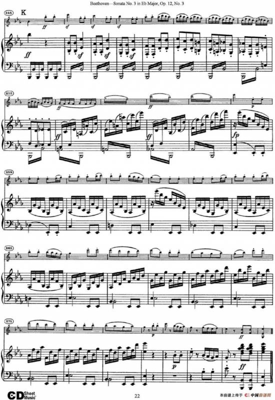 Violin Sonata No.3 in Eb Major Op.12 No.3（小提琴+钢琴伴奏）