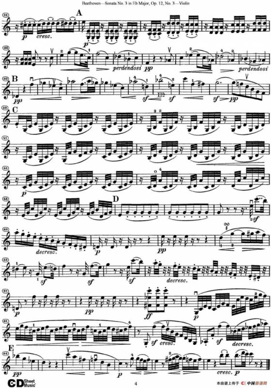 Violin Sonata No.3 in Eb Major Op.12 No.3