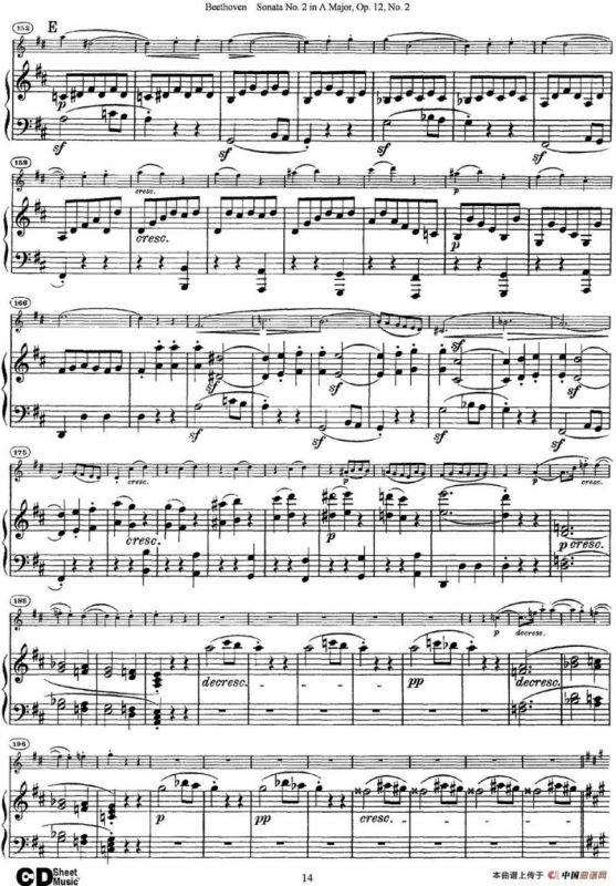 Violin Sonata No.2 in A Major Op.12 No.2（小提琴+钢琴伴奏）
