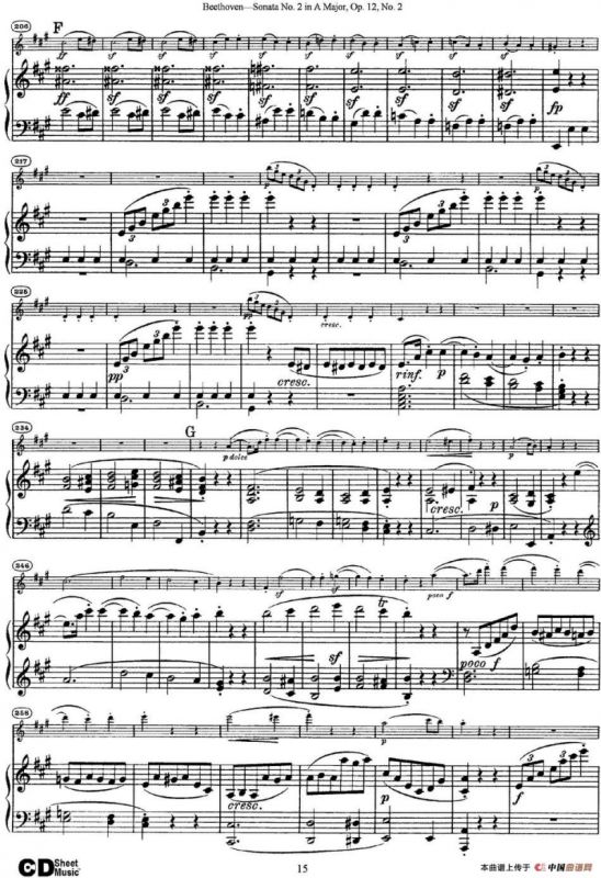 Violin Sonata No.2 in A Major Op.12 No.2（小提琴+钢琴伴奏）