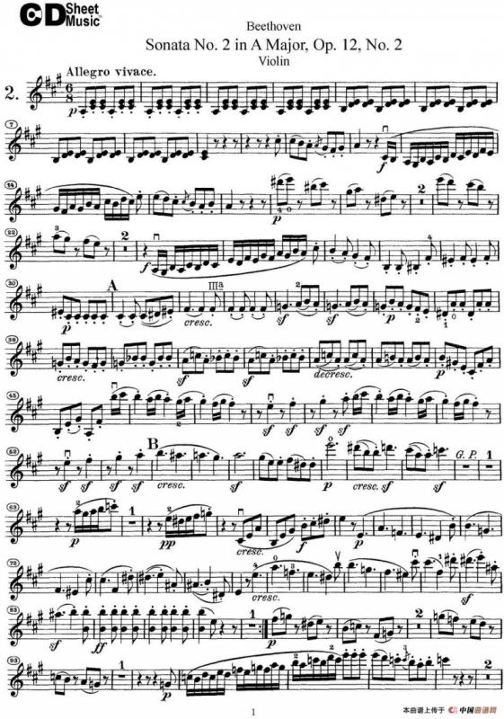 Violin Sonata No.2 in A Major Op.12 No.2