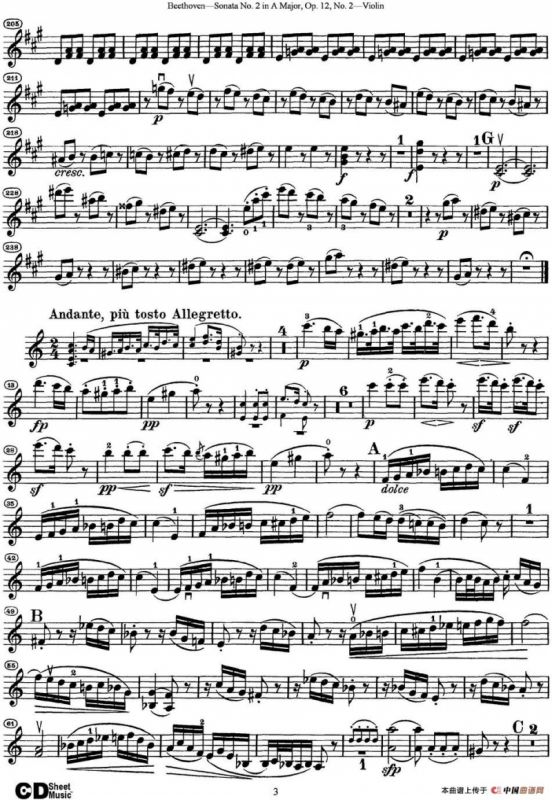 Violin Sonata No.2 in A Major Op.12 No.2
