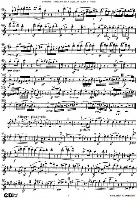 Violin Sonata No.2 in A Major Op.12 No.2