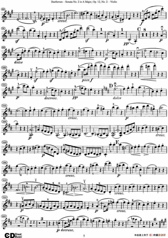 Violin Sonata No.2 in A Major Op.12 No.2