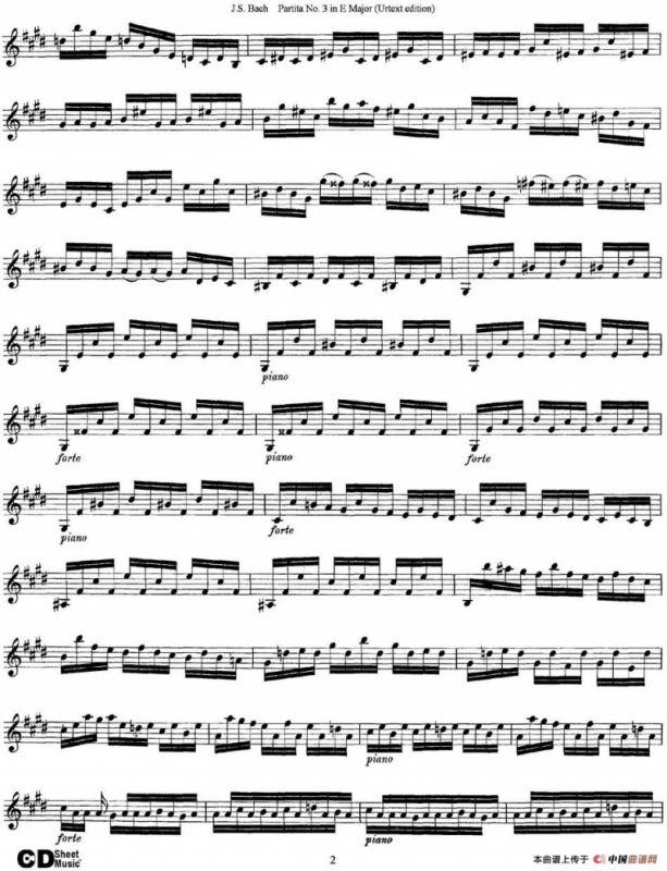 6 Violin Sonatas and Partitas 6.Partita No.3 in E Major（Urtext edition）