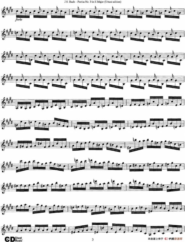 6 Violin Sonatas and Partitas 6.Partita No.3 in E Major（Urtext edition）