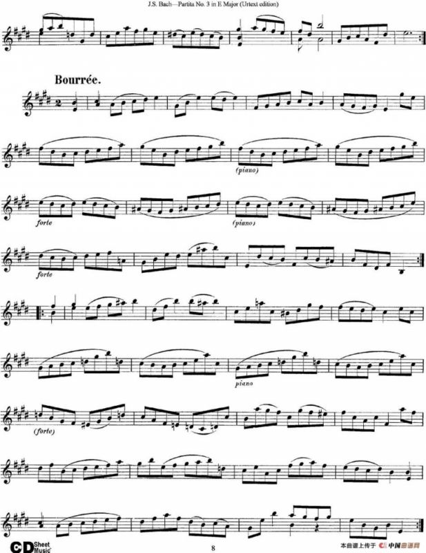 6 Violin Sonatas and Partitas 6.Partita No.3 in E Major（Urtext edition）