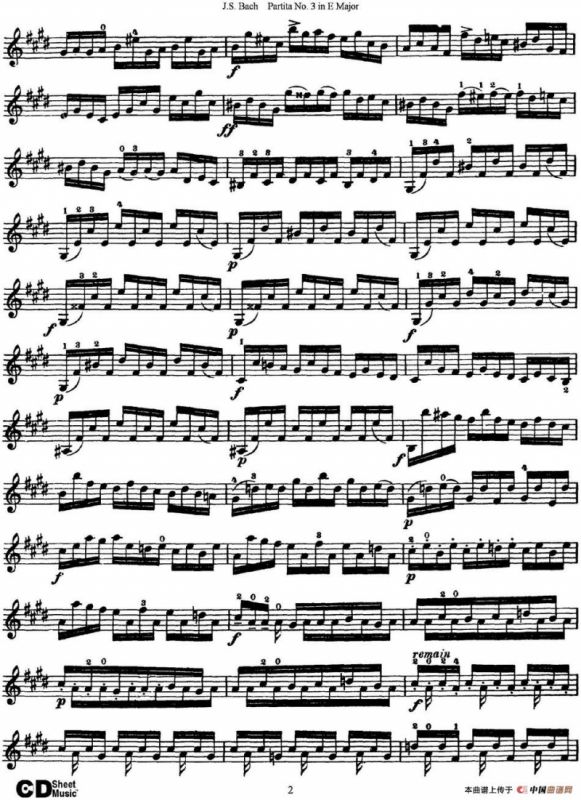 6 Violin Sonatas and Partitas 6.Partita No.3 in E Major