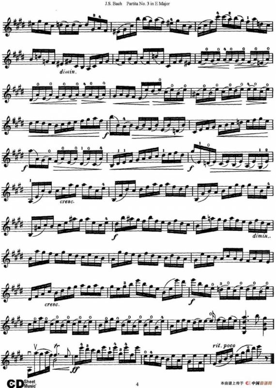 6 Violin Sonatas and Partitas 6.Partita No.3 in E Major