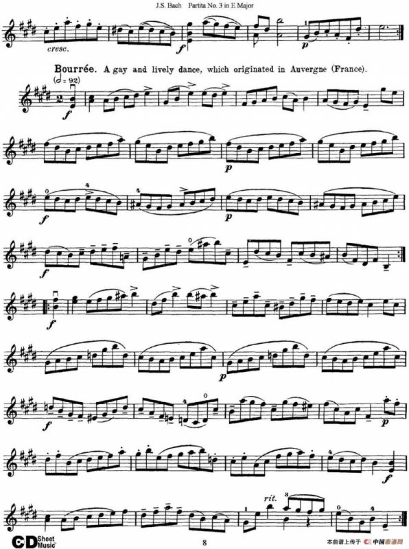 6 Violin Sonatas and Partitas 6.Partita No.3 in E Major