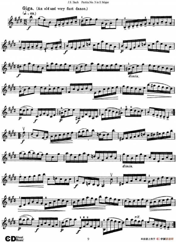 6 Violin Sonatas and Partitas 6.Partita No.3 in E Major