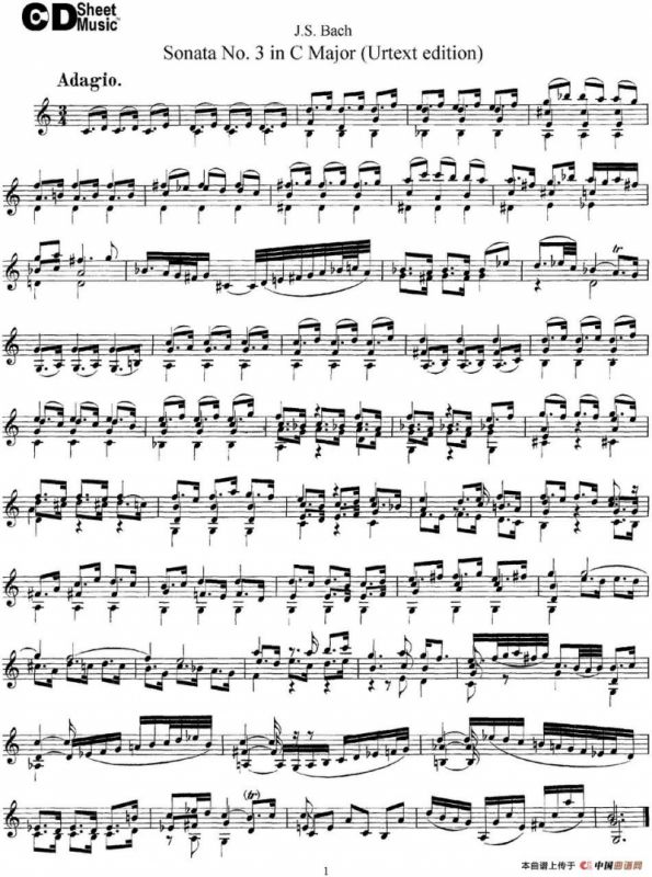 6 Violin Sonatas and Partitas 5.Sonata No.3 in C Major（Urtext edition）