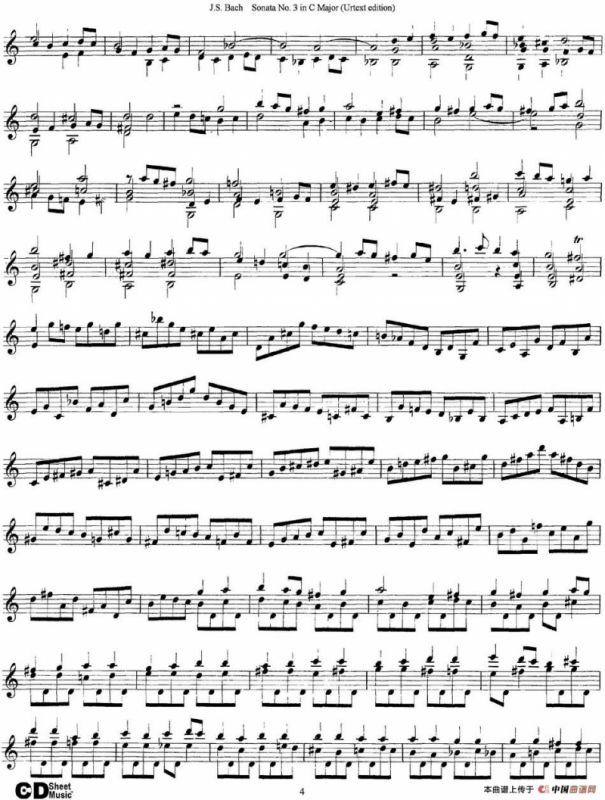6 Violin Sonatas and Partitas 5.Sonata No.3 in C Major（Urtext edition）