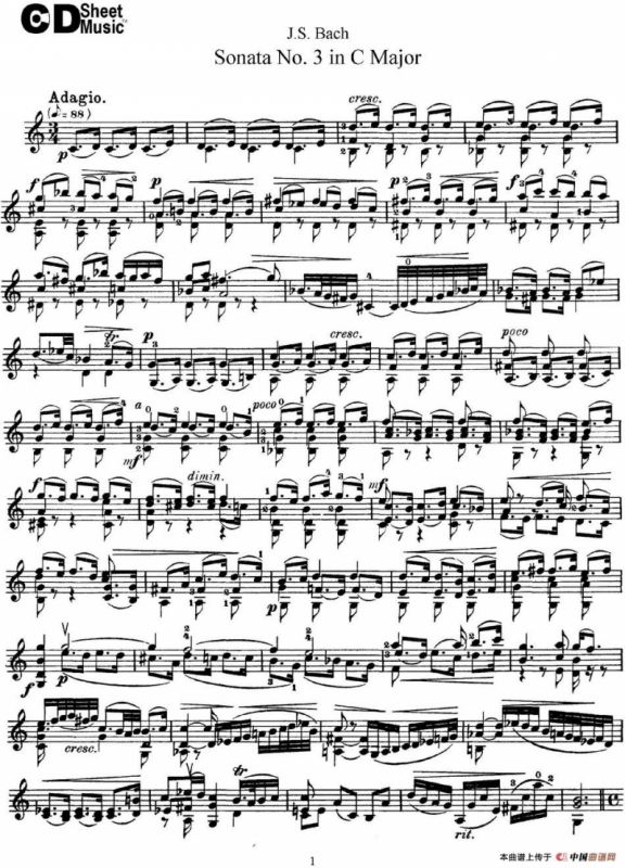 6 Violin Sonatas and Partitas 5.Sonata No.3 in C Major