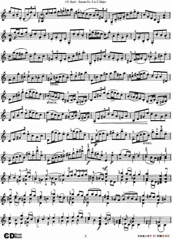 6 Violin Sonatas and Partitas 5.Sonata No.3 in C Major