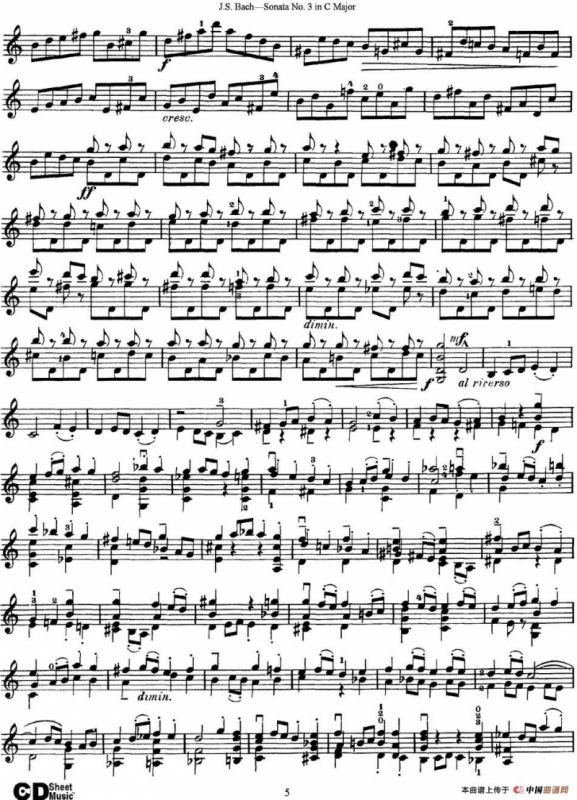 6 Violin Sonatas and Partitas 5.Sonata No.3 in C Major