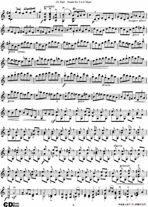 6 Violin Sonatas and Partitas 5.Sonata No.3 in C Major