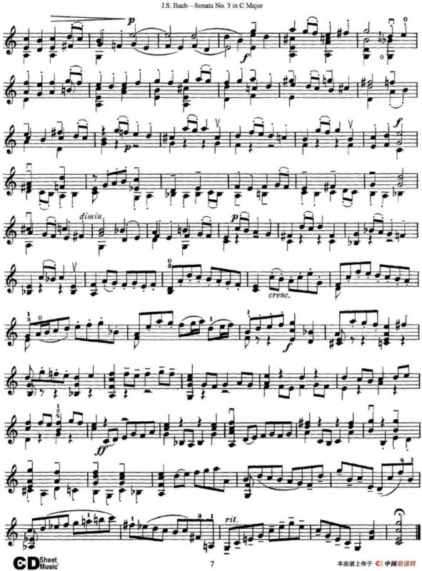 6 Violin Sonatas and Partitas 5.Sonata No.3 in C Major