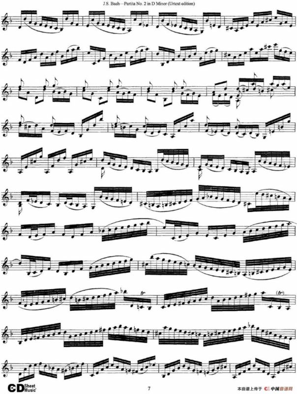 6 Violin Sonatas and Partitas 4.Partita No.2 in D Minor（Urtext edition）