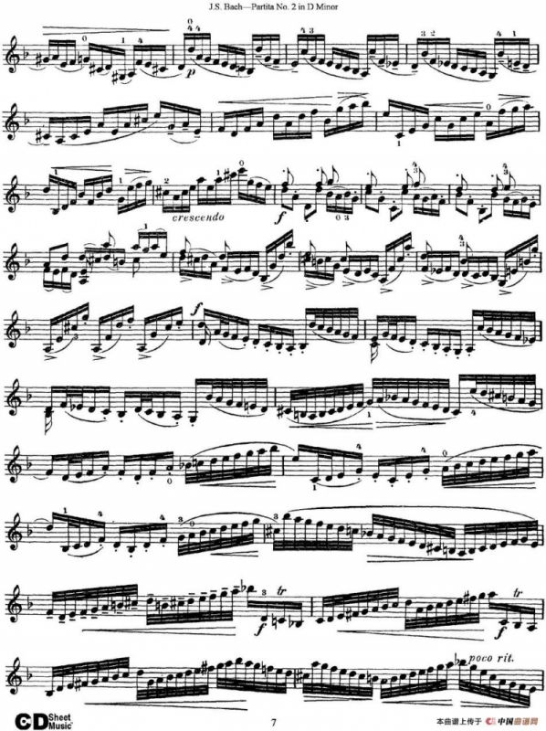 6 Violin Sonatas and Partitas 4.Partita No.2 in D Minor