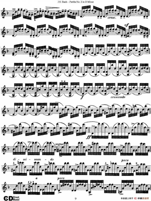 6 Violin Sonatas and Partitas 4.Partita No.2 in D Minor