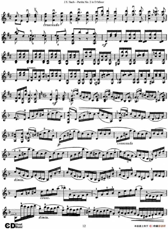 6 Violin Sonatas and Partitas 4.Partita No.2 in D Minor