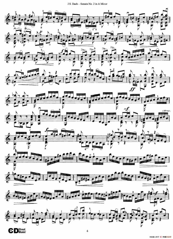 6 Violin Sonatas and Partitas 3.Sonata No.2 A Minor