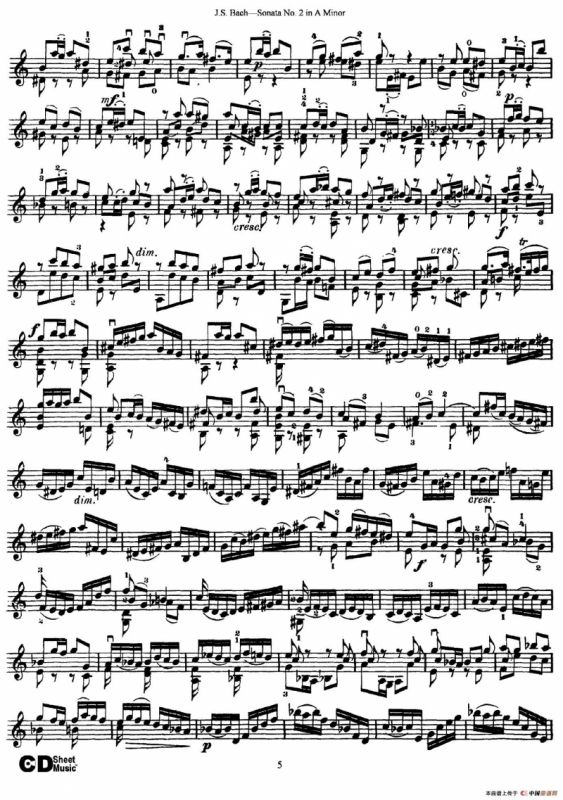 6 Violin Sonatas and Partitas 3.Sonata No.2 A Minor