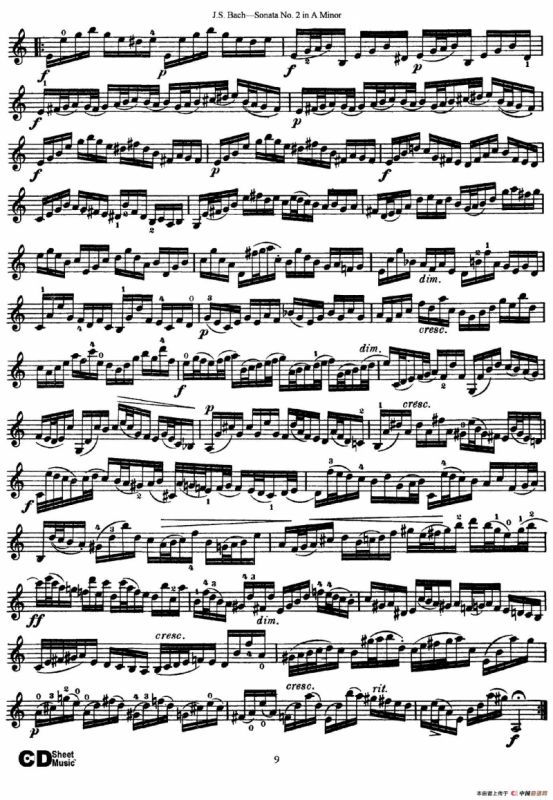 6 Violin Sonatas and Partitas 3.Sonata No.2 A Minor