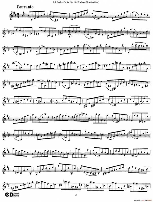 6 Violin Sonatas and Partitas 2.Partita No.1 B Minor（Urtext edition）