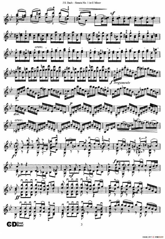 6 Violin Sonatas and Partitas 1.Sonata No.1 G Minor