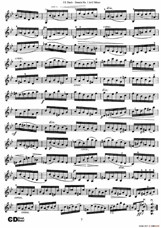 6 Violin Sonatas and Partitas 1.Sonata No.1 G Minor