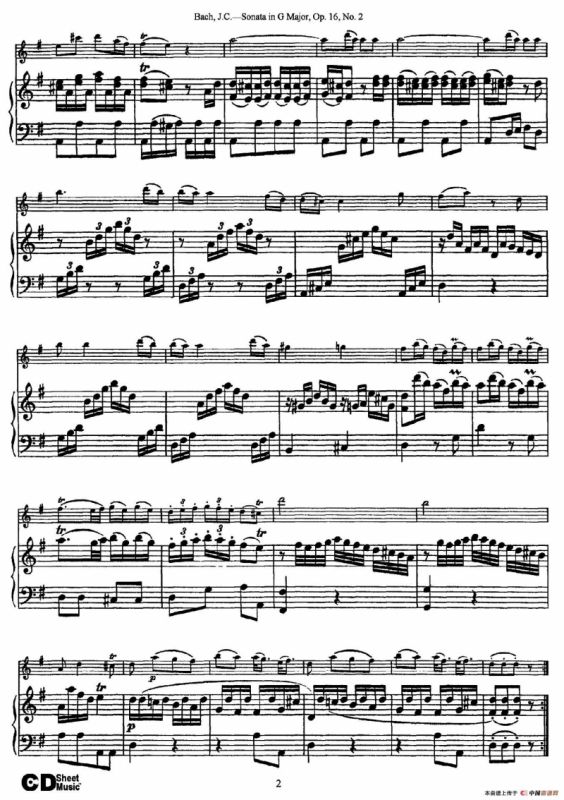 Sonata in D Major,Op.16 No.2（小提琴+钢琴伴奏）