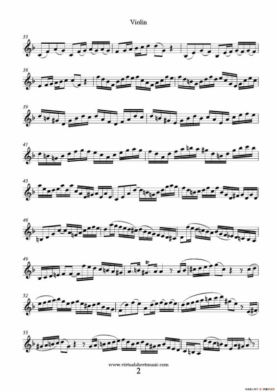 Concerto in D minor（小提琴分谱）