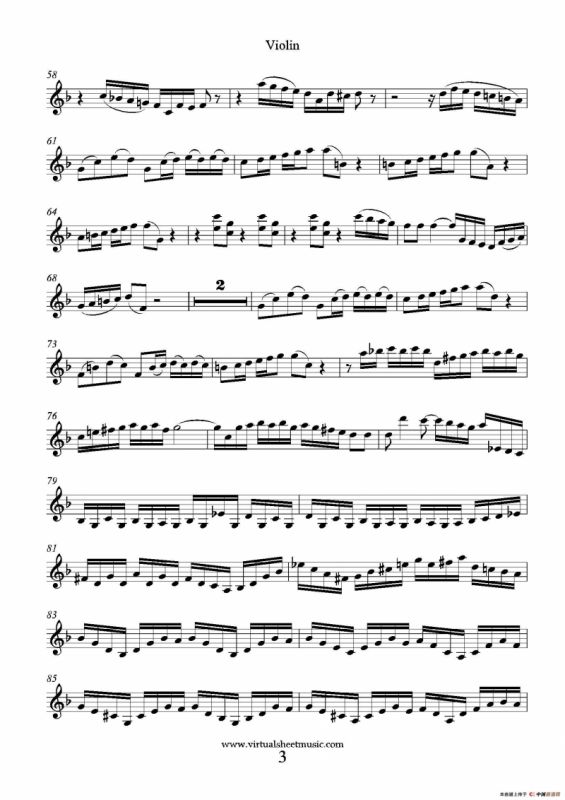 Concerto in D minor（小提琴分谱）