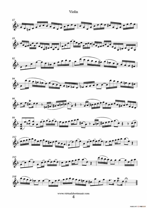 Concerto in D minor（小提琴分谱）