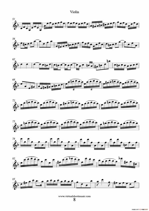 Concerto in D minor（小提琴分谱）