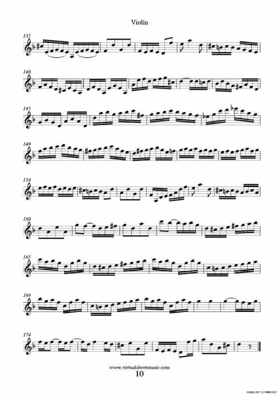 Concerto in D minor（小提琴分谱）